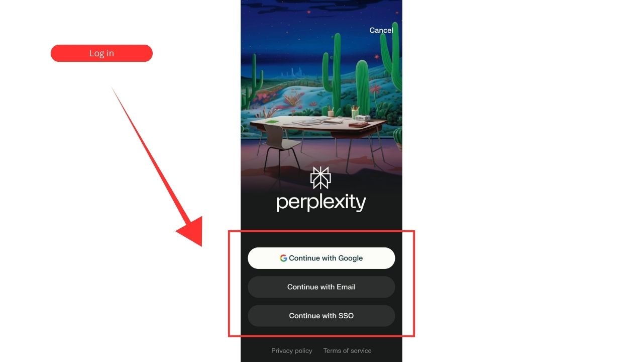 Perplexity ai login