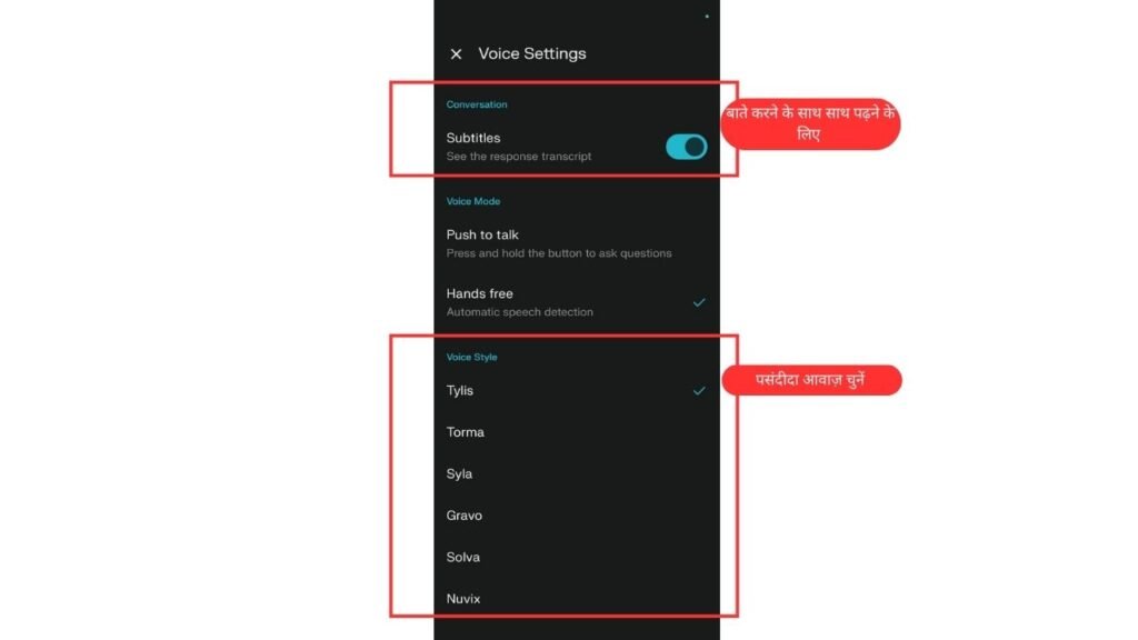Perplexity ai voice mode settings
